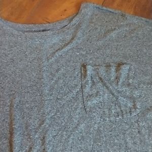 Abercrombie & Fitch gray 3/4 sleeve oversized boyfriend shirt size XS/S